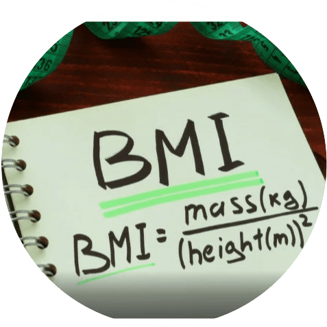 BMI = WEIGHT DIVIDED BY HEIGHT