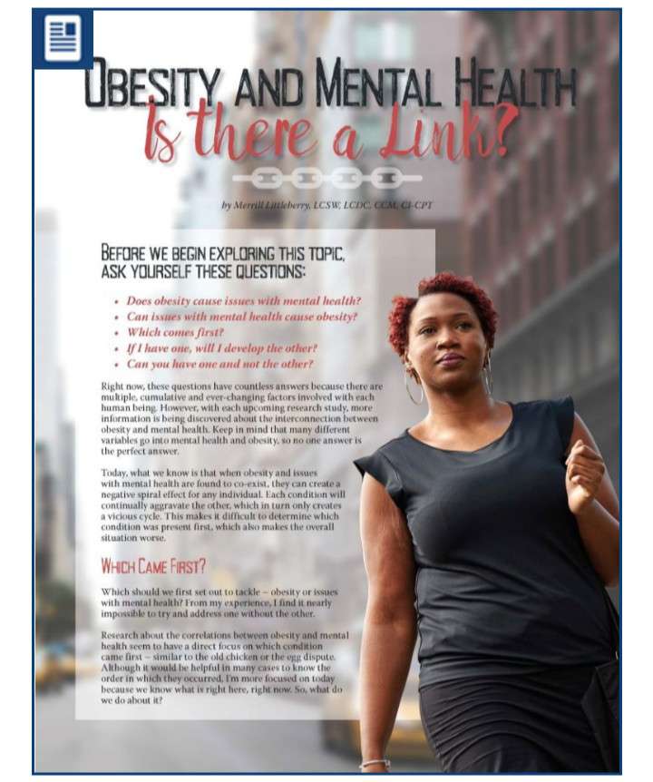OBESITY AND MENTAL HEALTH -LADY IN BLACK DRESS
