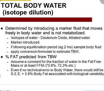DILUTION METHOD - MEASURES BODY MASS