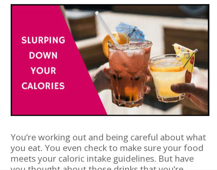 SLURPING DOWN YOUR CALORIES - WATCH YOUR SMOOTHIES AND DRINKS