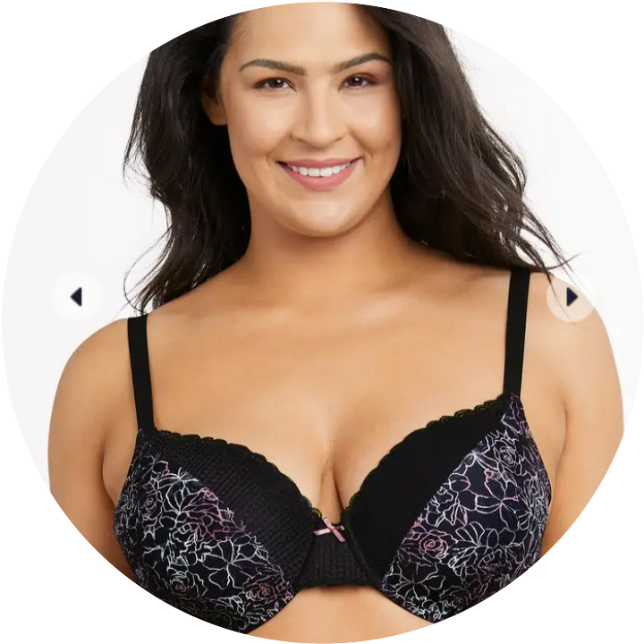 MAIDENFORM MODEL - WEARING A BLACK BRA