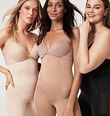 THREE MODELS - WEARING A FULL-SIZED SHAPEWEAR BODY SUIT