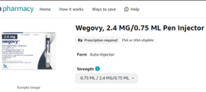 ILLUSTRATION SHOWS WEGOVY PEN INGREDIENTS 2.4 MG/0.75