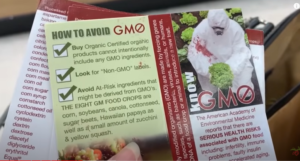 A CONSUMER IS DOING HER RESEARCH ON GMOs. 