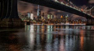 ICONIC BROOKLYN BRIDGE AFTER THE RAIN